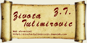 Života Tulimirović vizit kartica